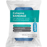 Aero Healthcare AEROBAN Blue Cohesive Bandage 10cm x 4.5M Wrap/12